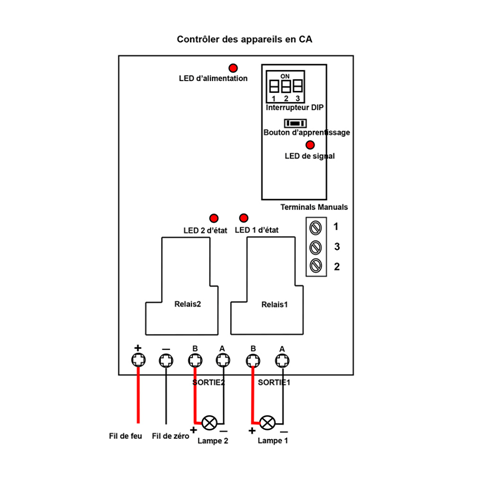 Kit Interrupteur Télécommande Sans Fil Pour Équipement Commande Longue