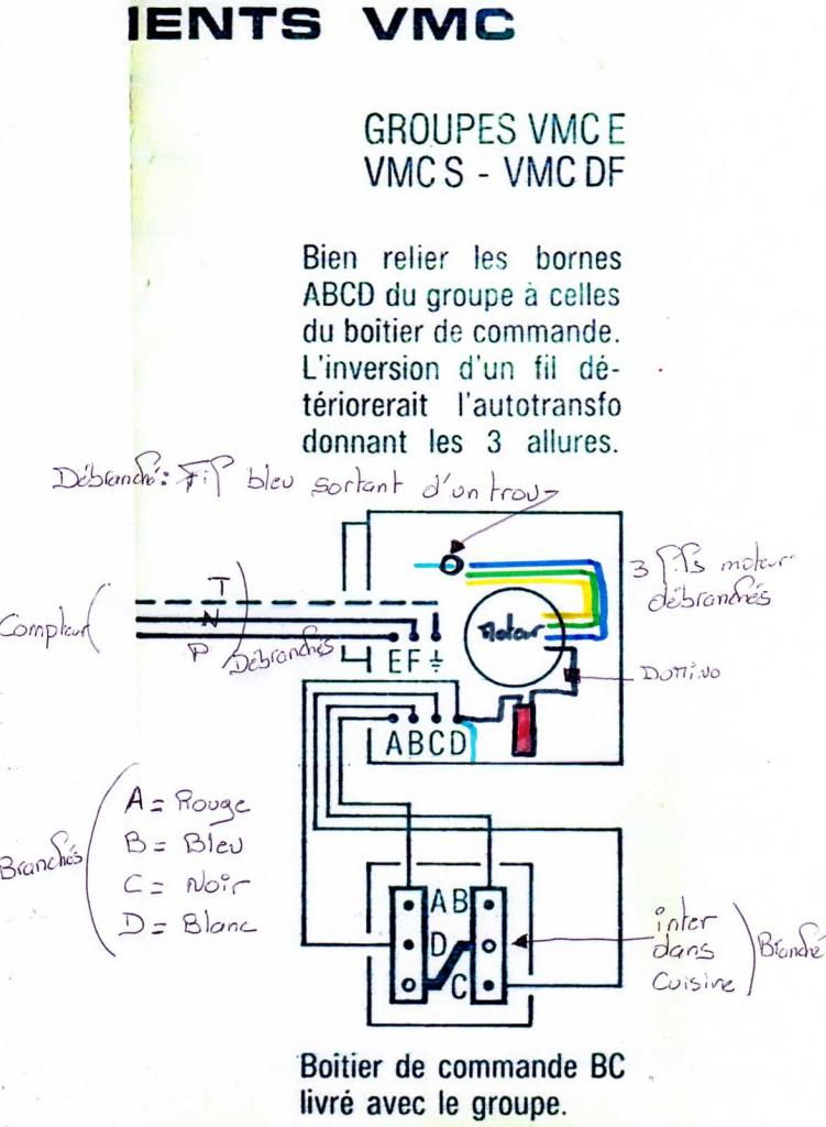 Branchement interrupteur VMC